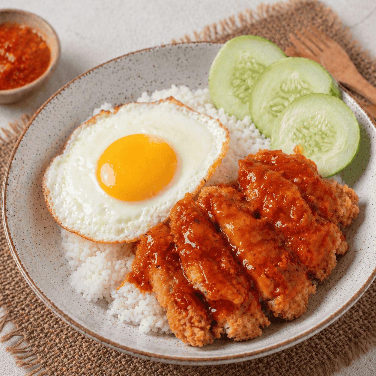 Rice Bowl Ayam Fillet Saus Pedas Rice Bowl Mantul